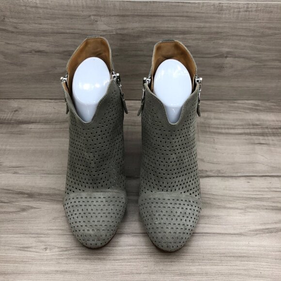 Rag & Bone Ankle Boots Womens EU 39.5 Light Gray Suede Double Zip Booties - Picture 4 of 10